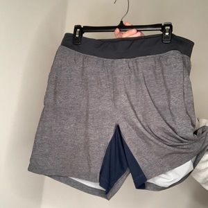 Lululemon Grey Running Shorts - Thick Waistband